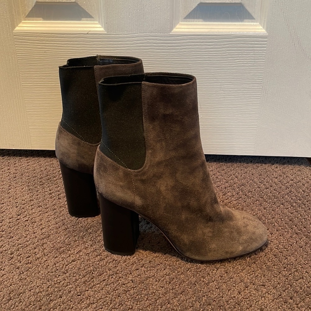 Rag & Bone Agnes suede booties, asphalt, size 37.5